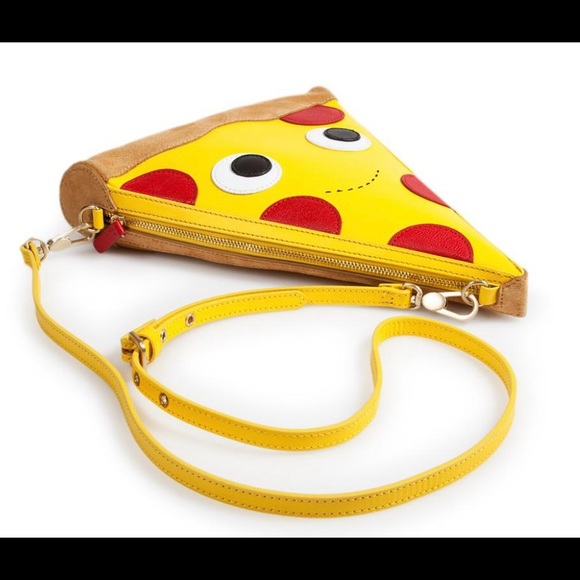 Leather Pizza Clutch Purse Bag - Picture 2 of 6